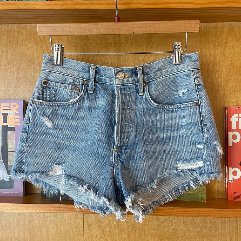 AGOLDE Denim Distressed Shorts size 25